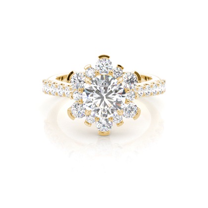 Yellow Gold Ethereal Diamond Engagement Rings