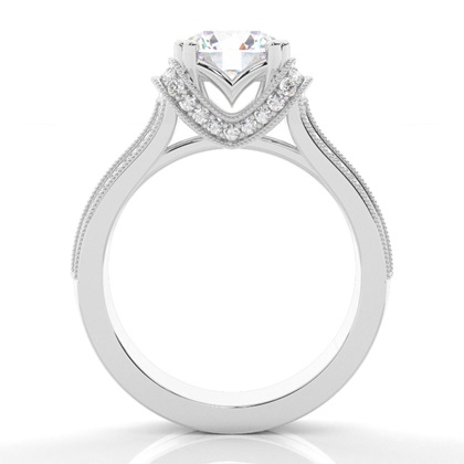 Runder Diamant-Verlobungsring in einer 4-Krappen-Fassung