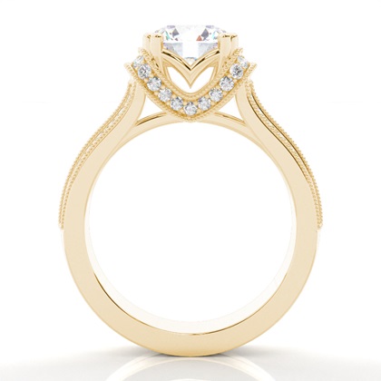 Runder Diamant-Verlobungsring in einer 4-Krappen-Fassung