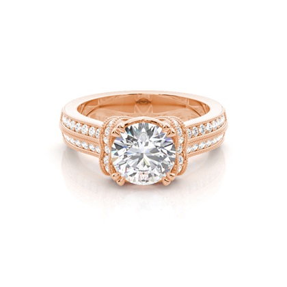 Rose Gold Ethereal Diamond Engagement Rings