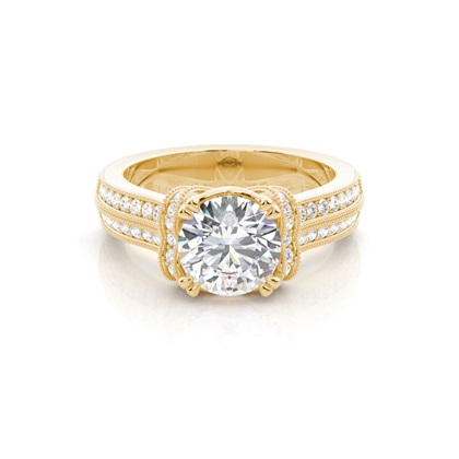 Yellow Gold Ethereal Diamond Engagement Rings