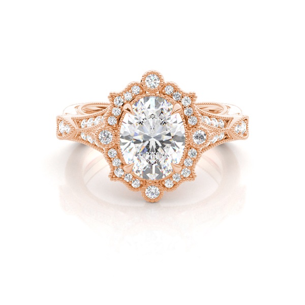 White Gold Halo Diamond Engagement Ring