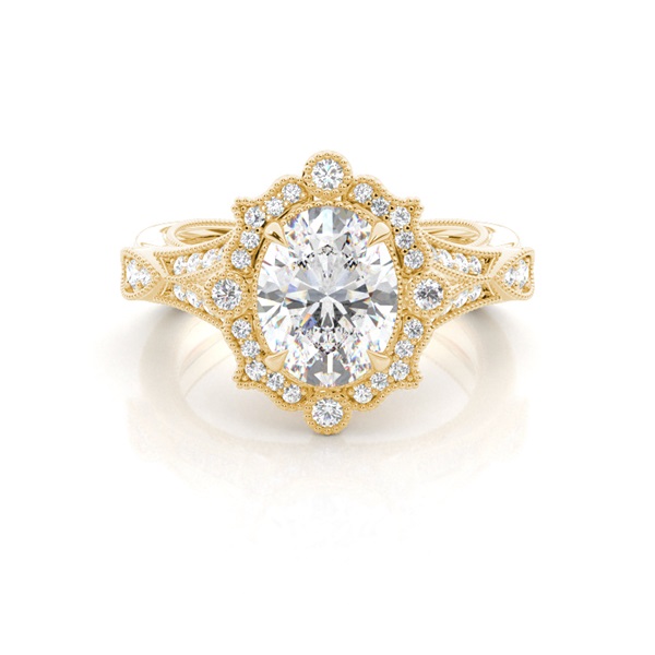 White Gold Halo Diamond Engagement Ring