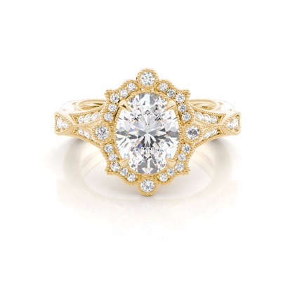Yellow Gold Ethereal Diamond Engagement Rings