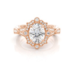 White Gold Halo Diamond Engagement Ring