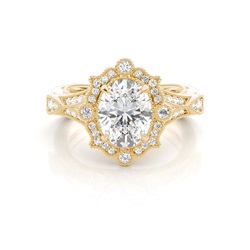 White Gold Halo Diamond Engagement Ring