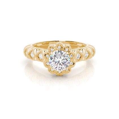 Yellow Gold Ethereal Diamond Engagement Rings