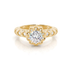 White Gold Halo Diamond Engagement Ring