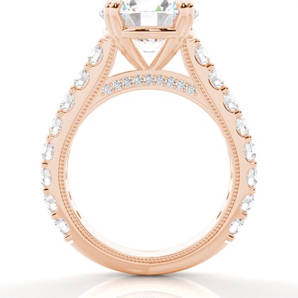 Runder Diamant-Verlobungsring in einer 4-Krappen-Fassung