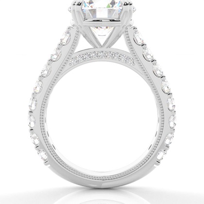 Runder Diamant-Verlobungsring in einer 4-Krappen-Fassung