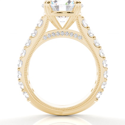 Runder Diamant-Verlobungsring in einer 4-Krappen-Fassung