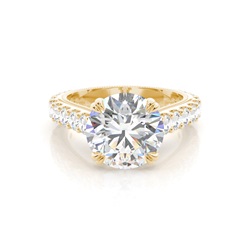 4 Prong Setting Round Diamond Engagement Ring