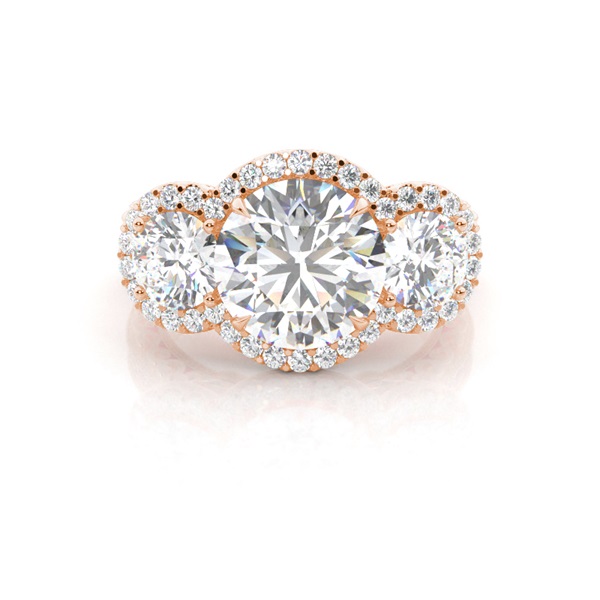 White Gold Halo Diamond Engagement Ring