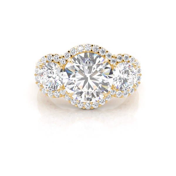 White Gold Halo Diamond Engagement Ring