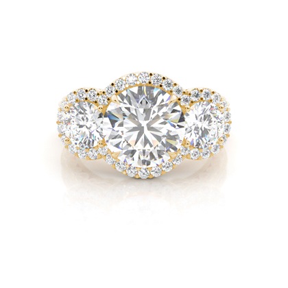 Yellow Gold Ethereal Diamond Engagement Rings