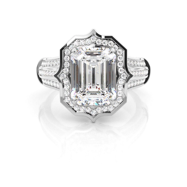 White Gold Halo Diamond Engagement Ring