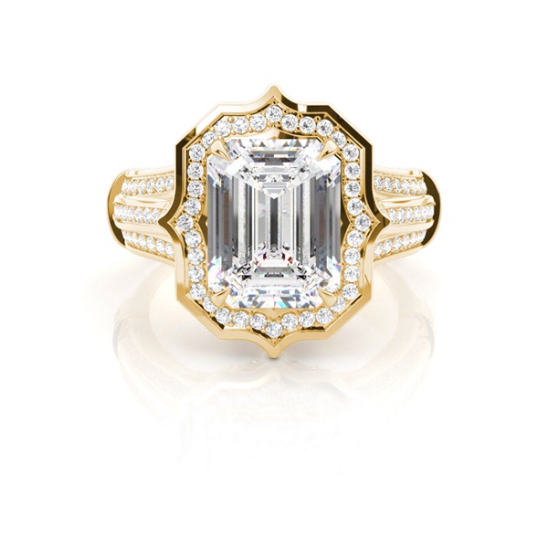 White Gold Halo Diamond Engagement Ring