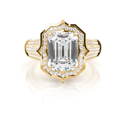 Yellow Gold Ethereal Diamond Engagement Rings