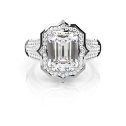 White Gold Halo Diamond Engagement Ring