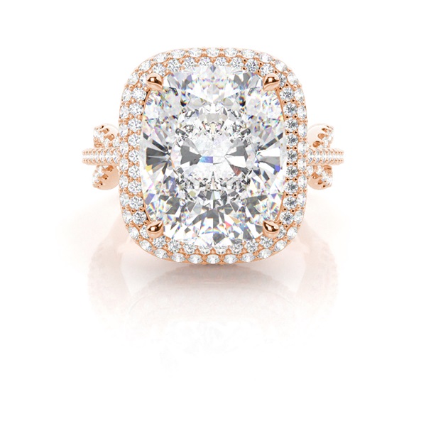 White Gold Halo Diamond Engagement Ring
