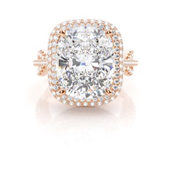 White Gold Halo Diamond Engagement Ring