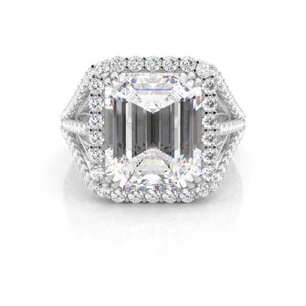 White Gold Halo Diamond Engagement Ring