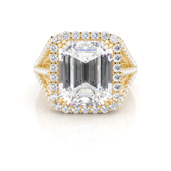 White Gold Halo Diamond Engagement Ring
