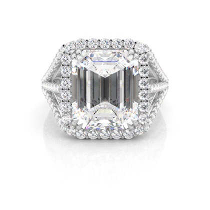 White Gold Halo Diamond Engagement Ring