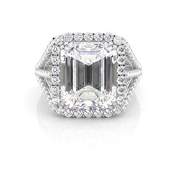 White Gold Halo Diamond Engagement Ring