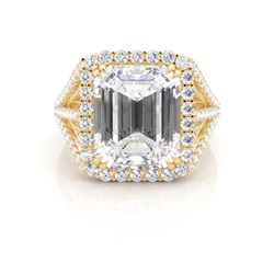 White Gold Halo Diamond Engagement Ring