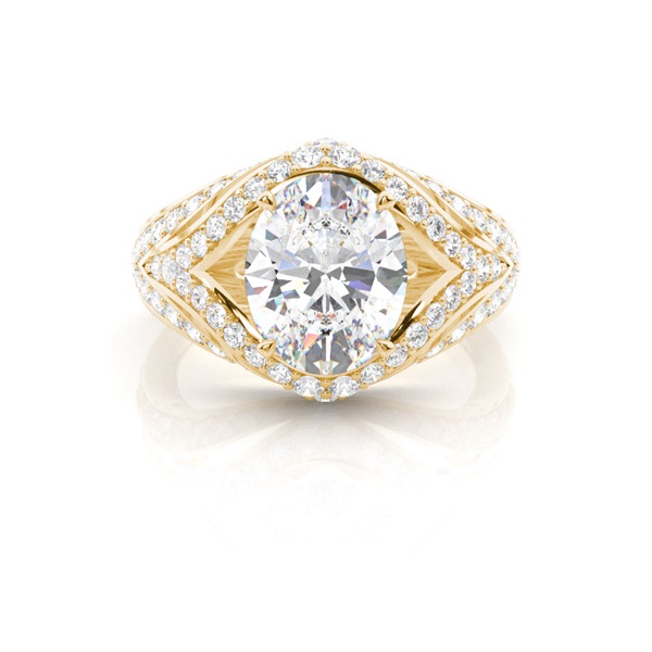4 Prong Setting Oval Diamond Engagement Ring
