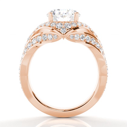 Ovaler Diamant-Verlobungsring in Krappenfassung