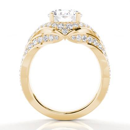 Ovaler Diamant-Verlobungsring in Krappenfassung