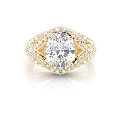 Yellow Gold Ethereal Diamond Engagement Rings