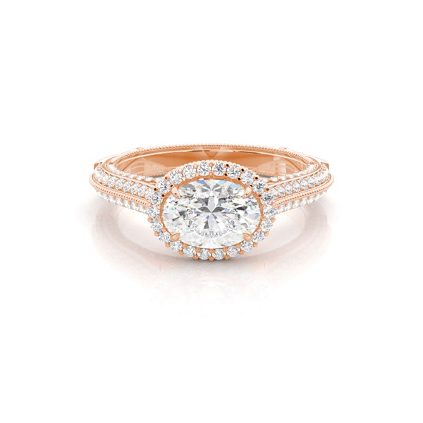 White Gold Halo Diamond Engagement Ring