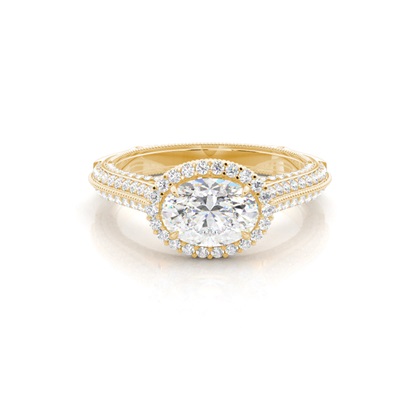Yellow Gold Ethereal Diamond Engagement Rings