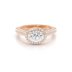 White Gold Halo Diamond Engagement Ring
