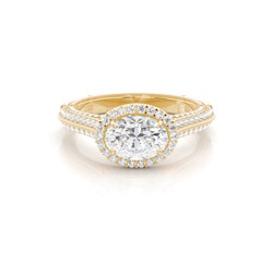 White Gold Halo Diamond Engagement Ring