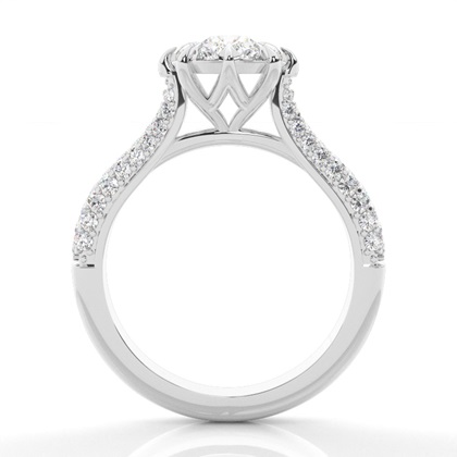 White Gold Halo Diamond Engagement Ring