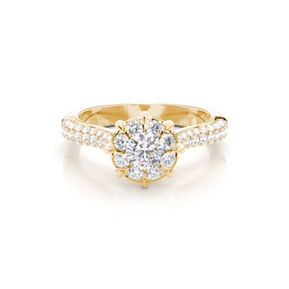 Yellow Gold Ethereal Diamond Engagement Rings
