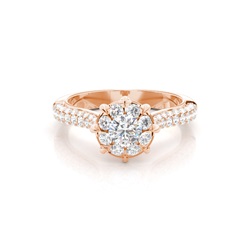 White Gold Halo Diamond Engagement Ring