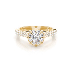 White Gold Halo Diamond Engagement Ring