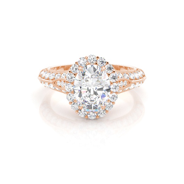 White Gold Halo Diamond Engagement Ring