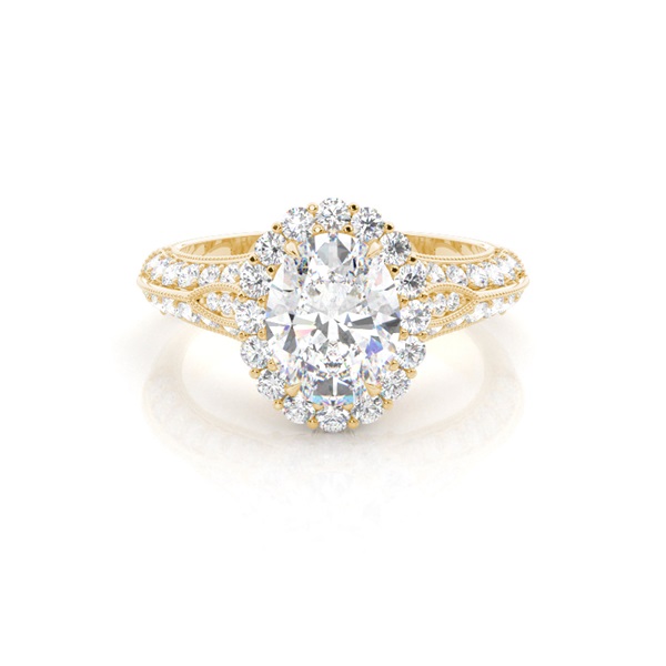 White Gold Halo Diamond Engagement Ring