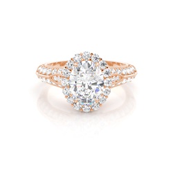 White Gold Halo Diamond Engagement Ring