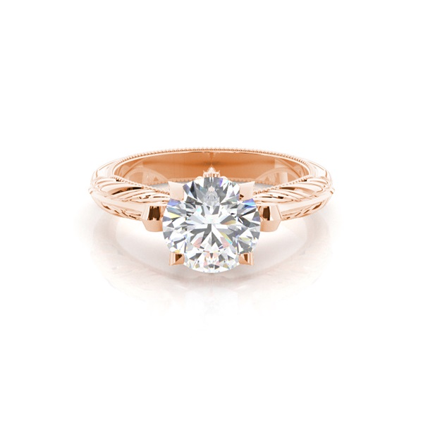 White Gold Round Diamond Engagement Ring