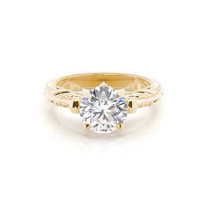 Yellow Gold Ethereal Diamond Engagement Rings