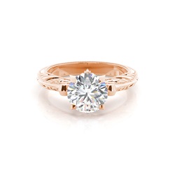 Weißgold-Verlobungsring mit rundem Diamanten