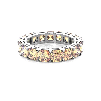 Prong Setting Champagne Diamond Full Eternity Band