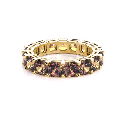 Cushion Yellow Gold Anniversary Diamond Rings